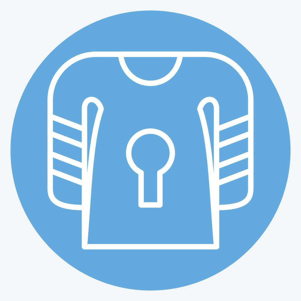 icono uniforme. relacionado a hockey Deportes símbolo. azul ojos estilo. sencillo diseño editable vector