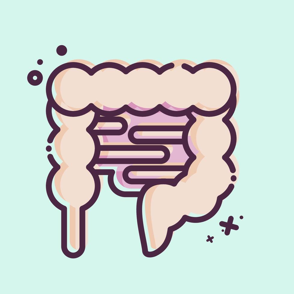 Icon Intestine. related to Human Organ symbol. MBE style. simple design editable. simple illustration vector