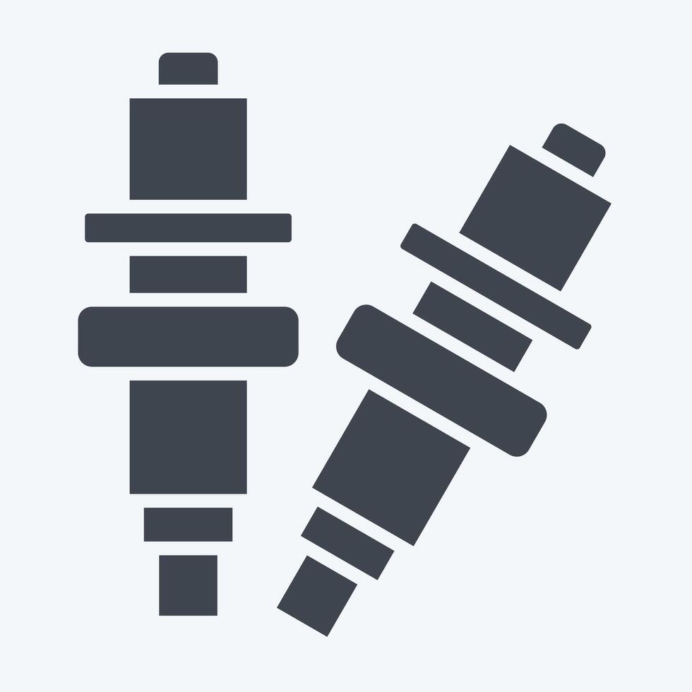 Icon Spark Plug. related to Garage symbol. glyph style. simple design editable. simple illustration vector