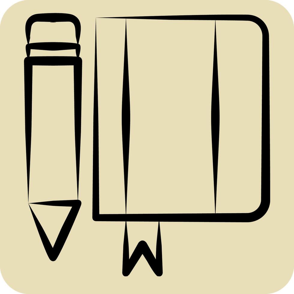 icono bosquejo libro. relacionado a enviar oficina símbolo. mano dibujado estilo. sencillo diseño editable. sencillo ilustración vector