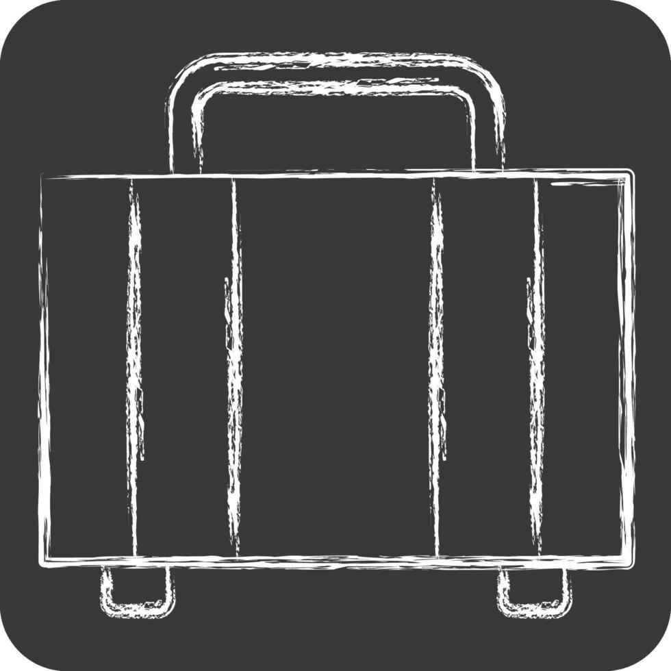 Icon Baggage. related to Leisure and Travel symbol. chalk Style. simple design illustration. vector