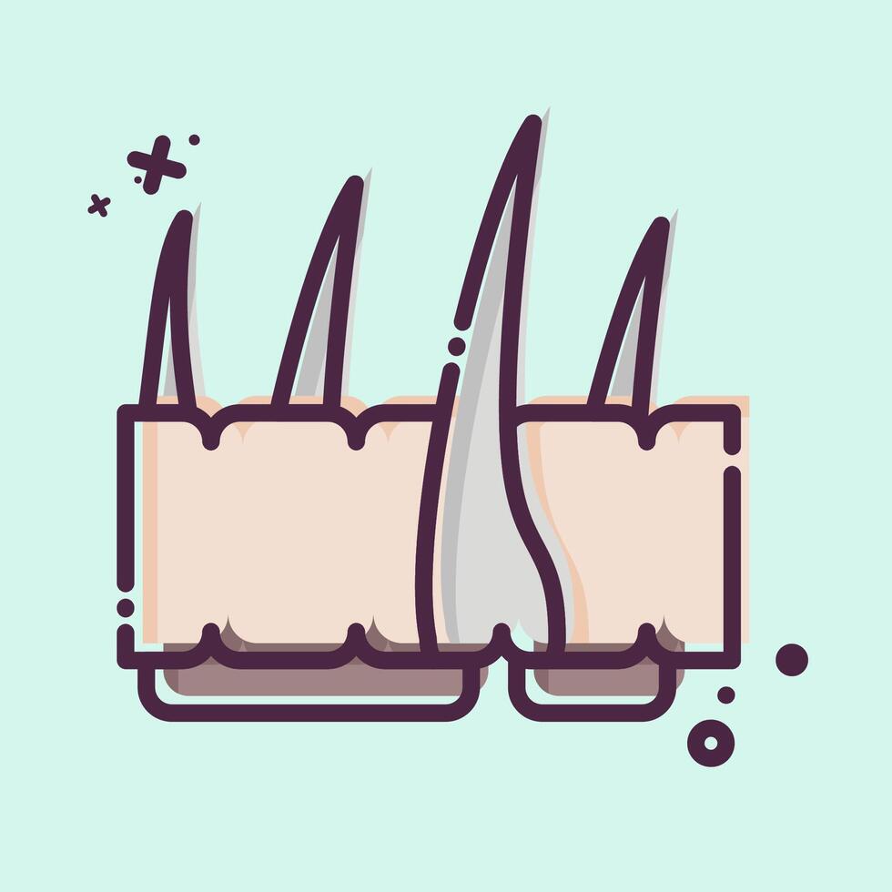 Icon Skin. related to Human Organ symbol. MBE style. simple design editable. simple illustration vector