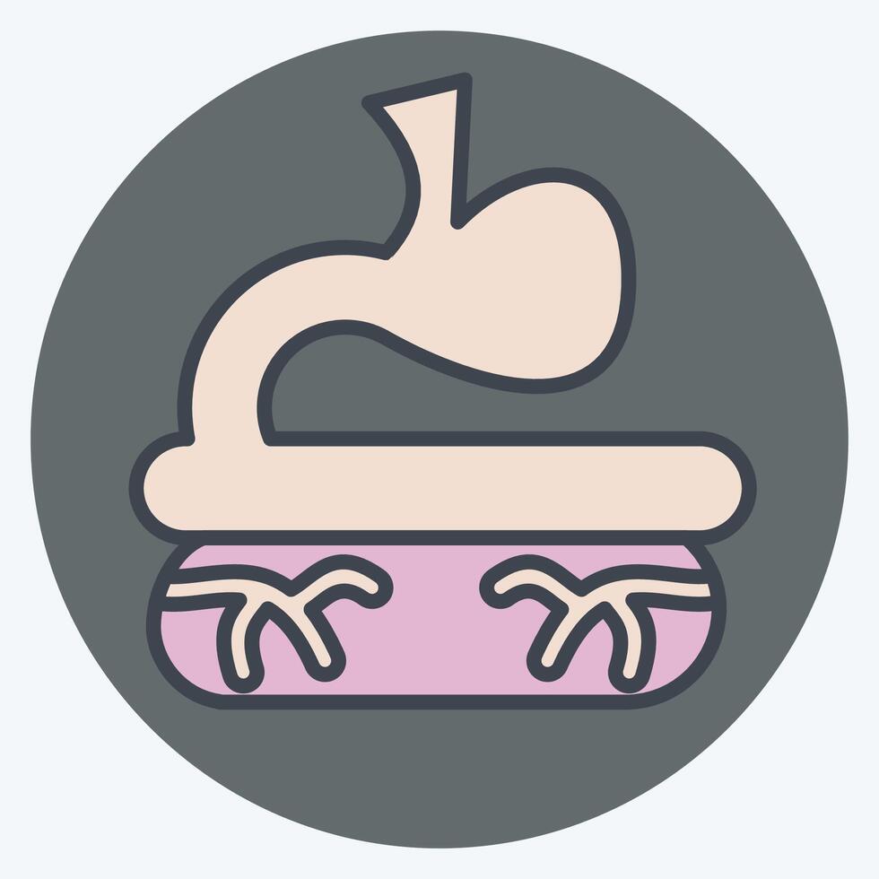 Icon Small Intestine. related to Human Organ symbol. color mate style. simple design editable. simple illustration vector