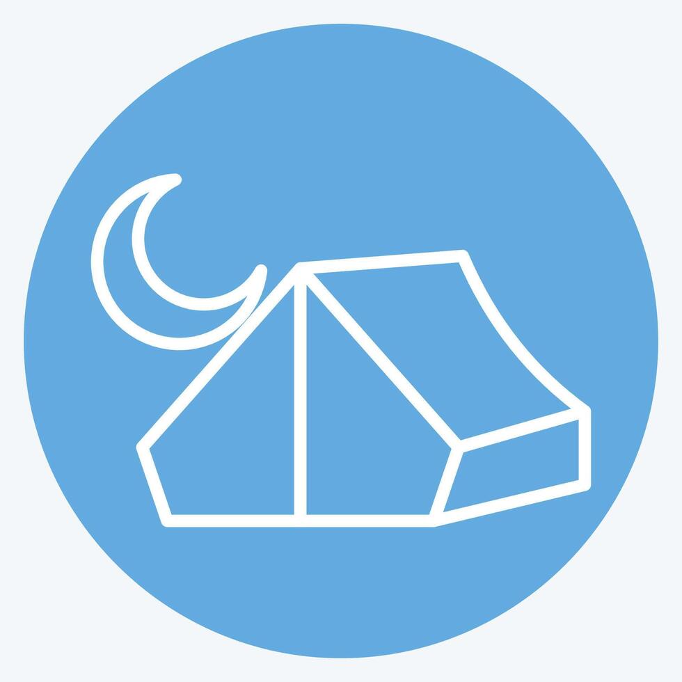 Icon Camp. related to Leisure and Travel symbol. blue eyes style. simple design illustration. vector