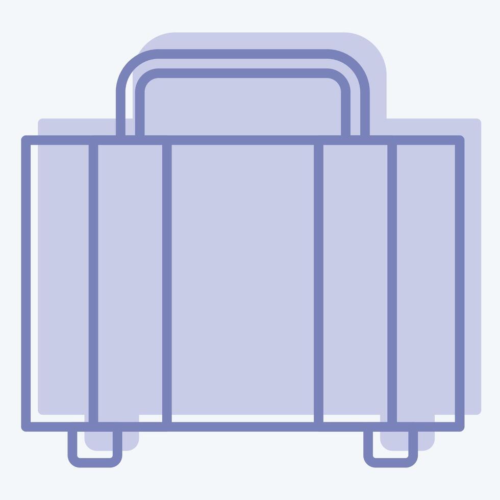 icono equipaje. relacionado a ocio y viaje símbolo. dos tono estilo. sencillo diseño ilustración. vector