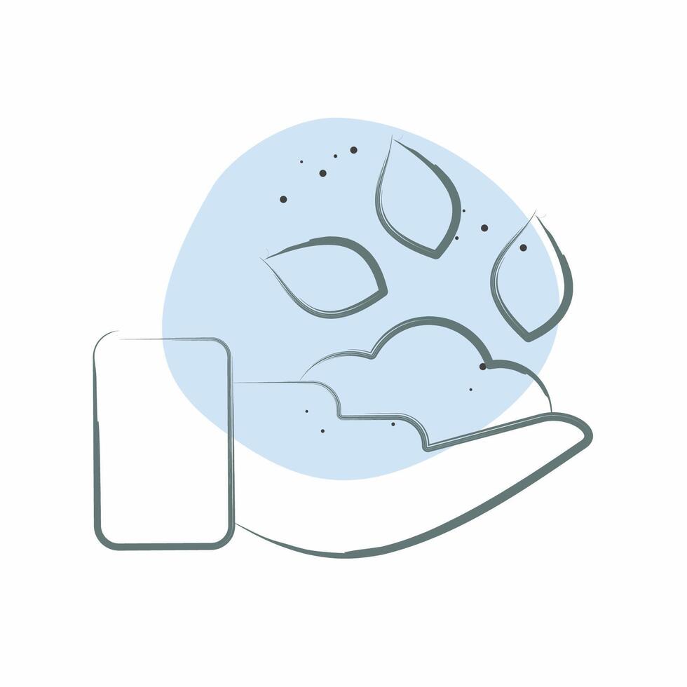 Icon Plant Care. related to Ecology symbol. Color Spot Style. simple design editable. simple illustration vector