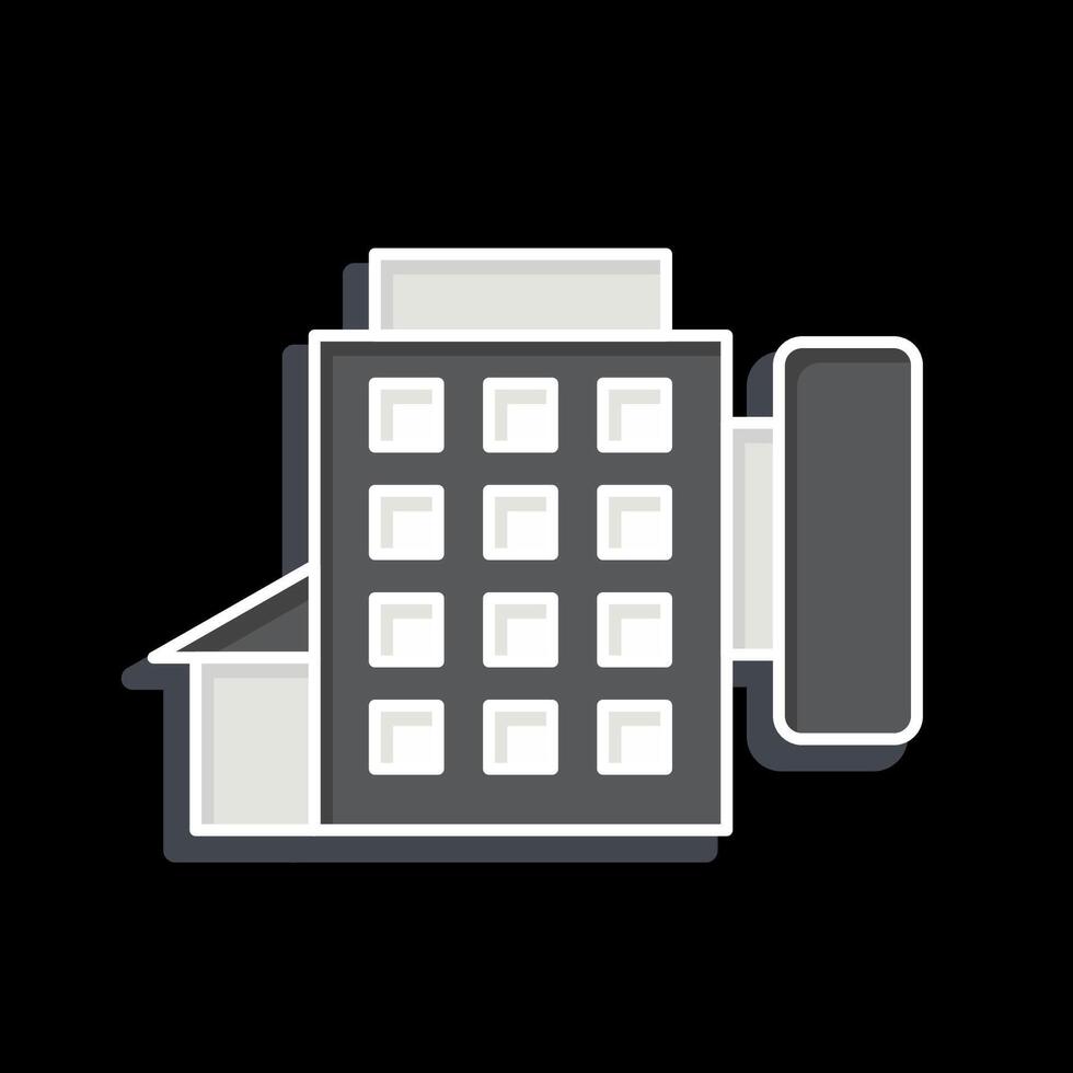 Icon Hotel. related to Leisure and Travel symbol. glossy style. simple design illustration. vector