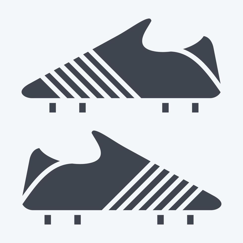 Icon Cleats. related to Hockey Sports symbol. glyph style. simple design editable vector