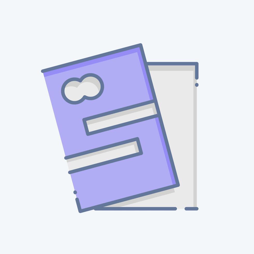 Icon Documents. related to Leisure and Travel symbol. doodle style. simple design illustration. vector