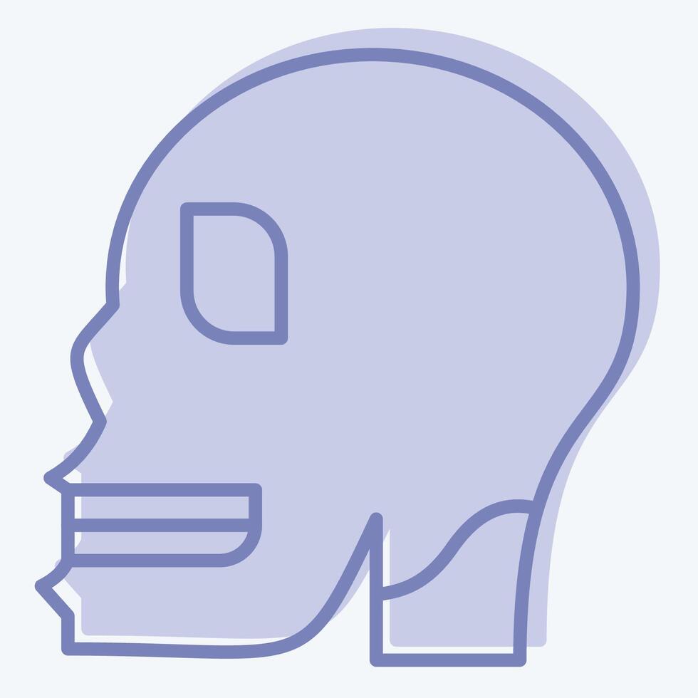 Icon Bone. related to Human Organ symbol. two tone style. simple design editable. simple illustration vector
