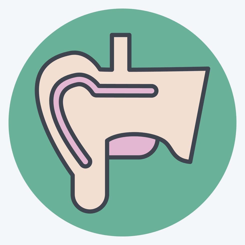 Icon Ear. related to Human Organ symbol. color mate style. simple design editable. simple illustration vector