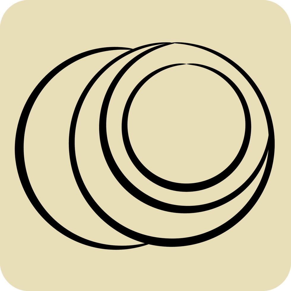 Icon Coconut 2. related to Milk and Drink symbol. hand drawn style. simple design editable. simple illustration vector