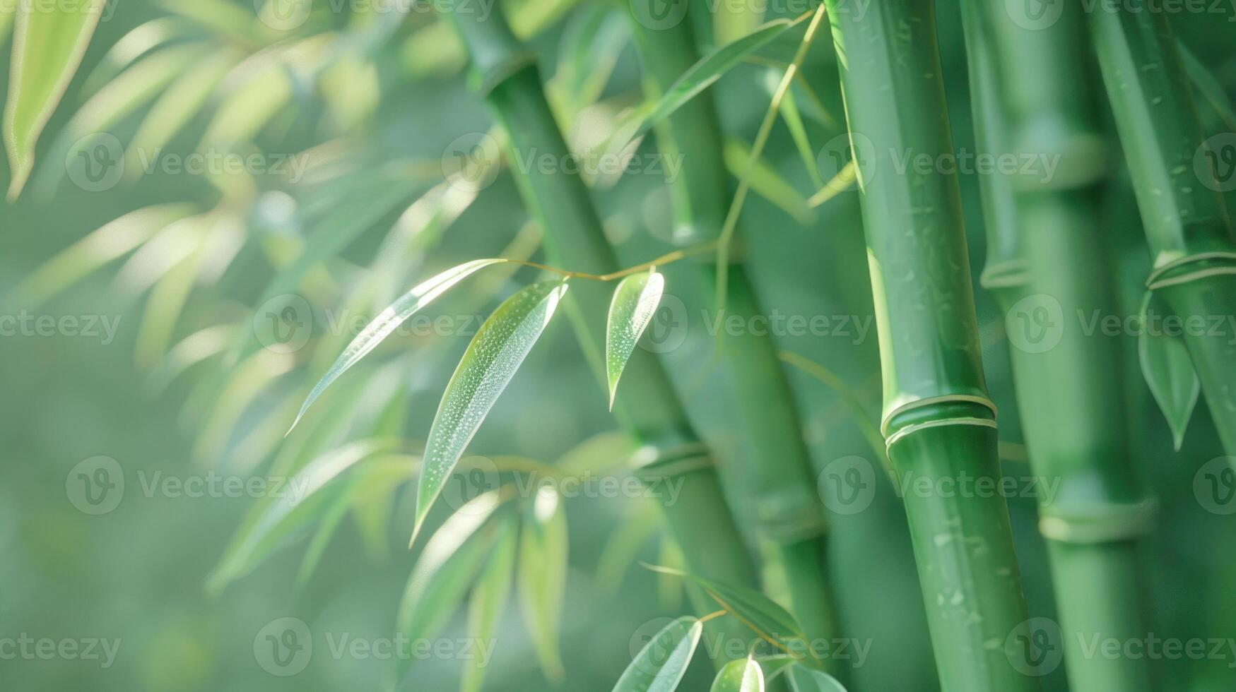 AI generated Elegant closeup of bamboo. photo