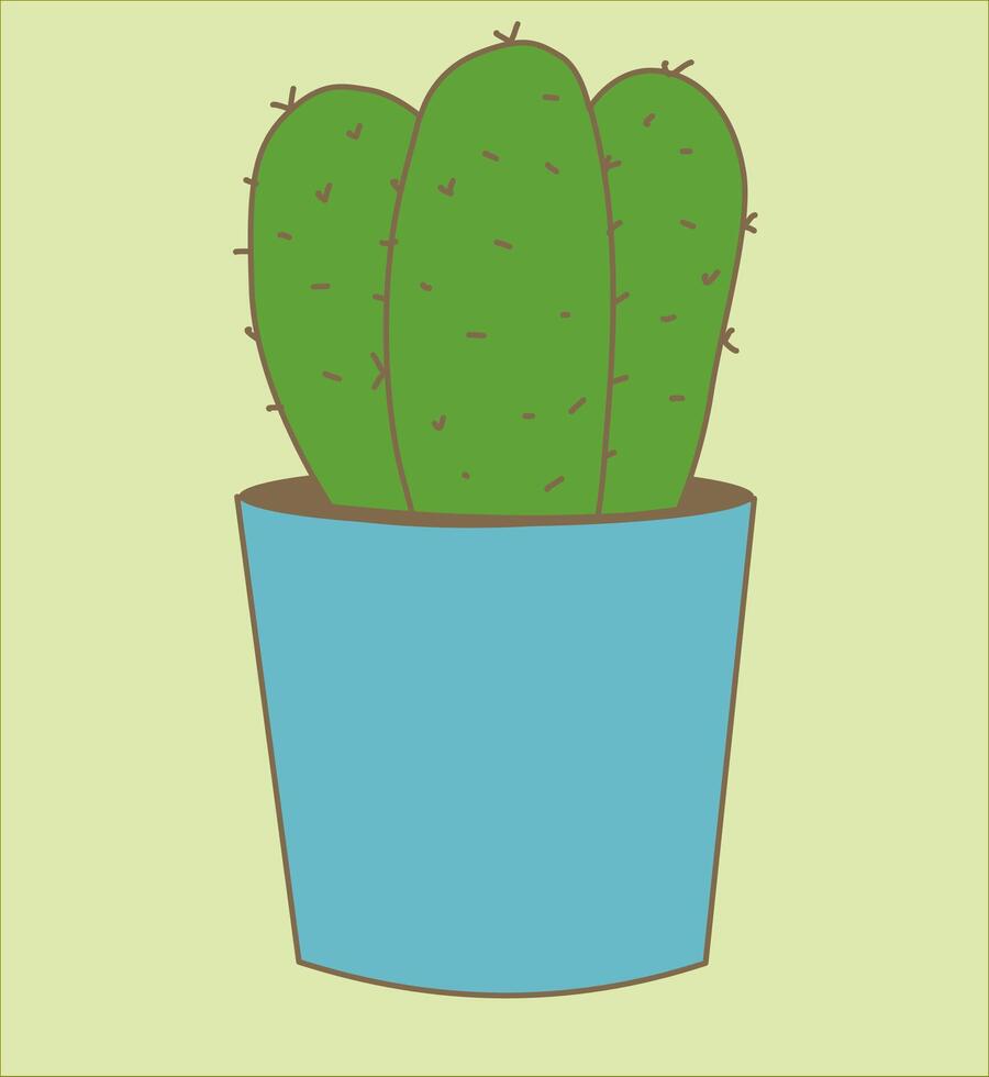 cactus house plant vector