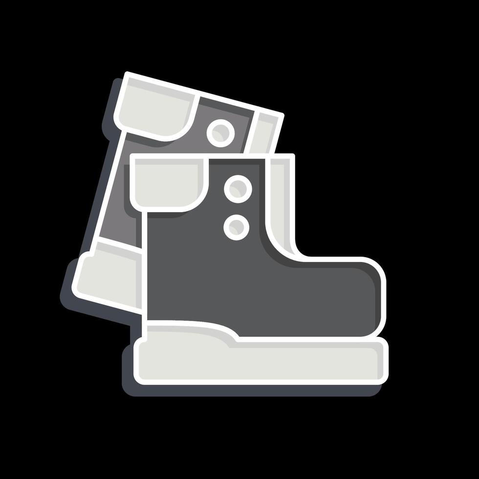 Icon Hiking. related to Leisure and Travel symbol. glossy style. simple design illustration. vector