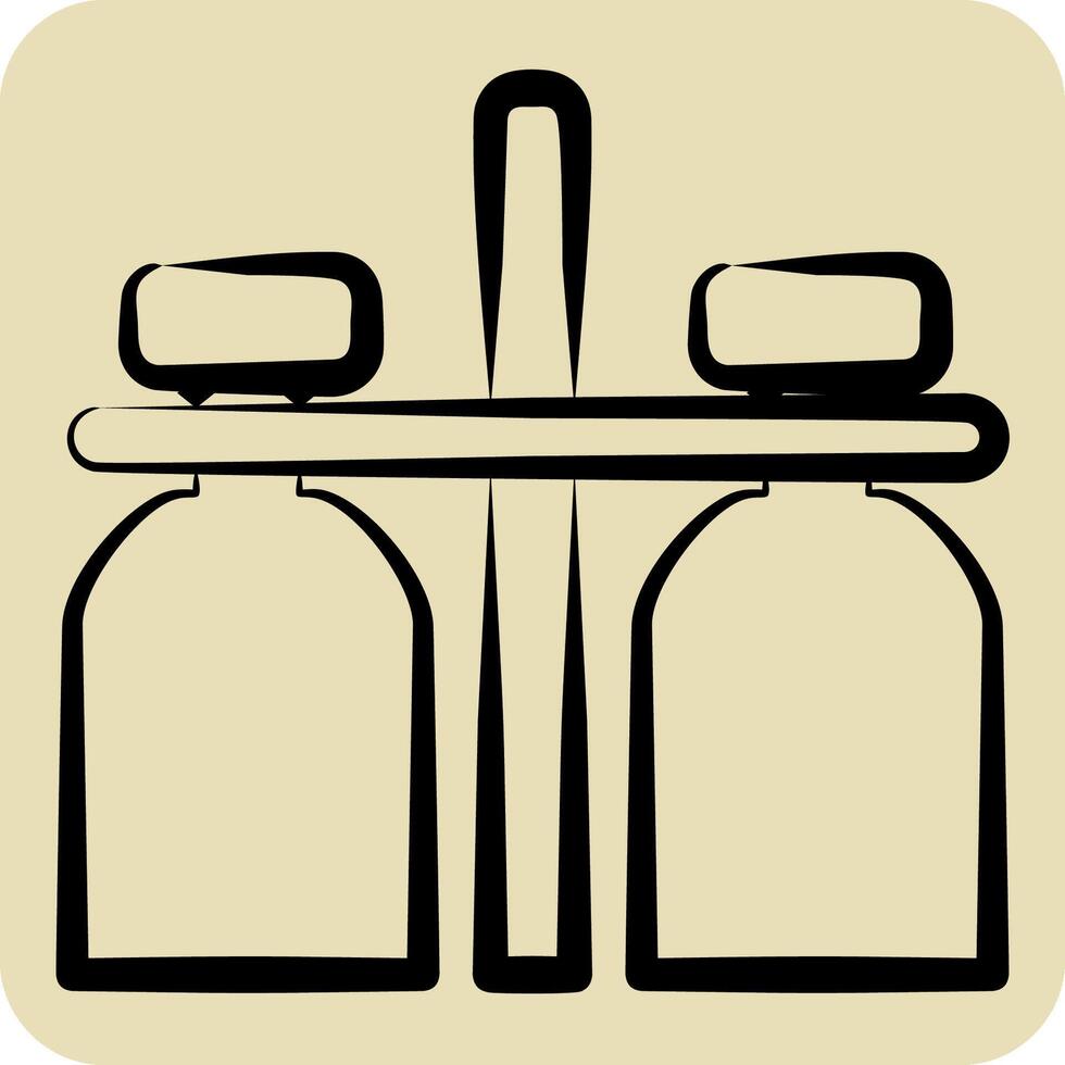 Icon Milk Jar. related to Milk and Drink symbol. hand drawn style. simple design editable. simple illustration vector