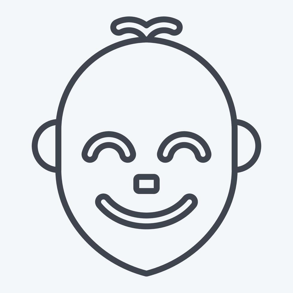 Icon Baby. related to Milk and Drink symbol. line style. simple design editable. simple illustration vector