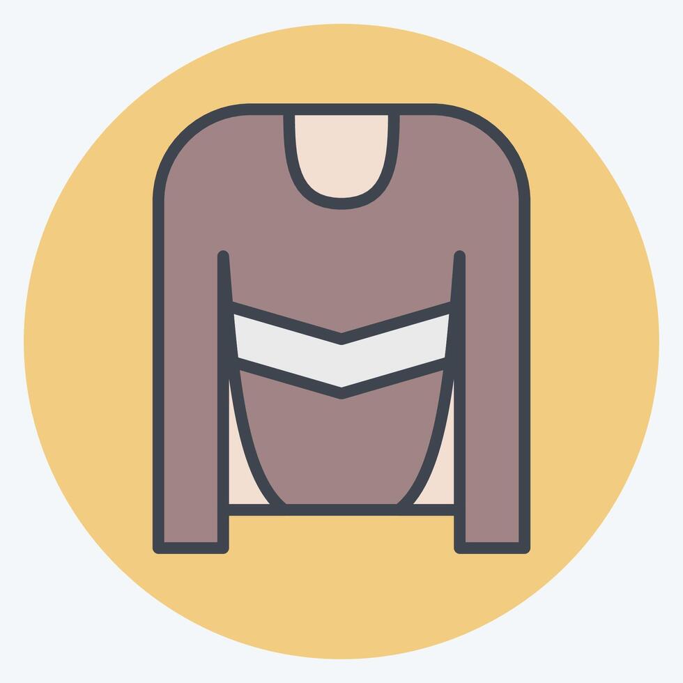 Icon Hockey Jersey. related to Hockey Sports symbol. color mate style. simple design editable vector