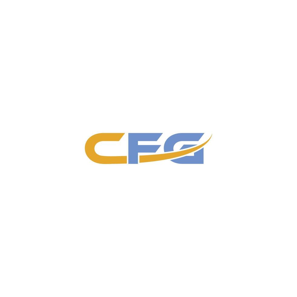 cfg creativo logo y icono diseño vector