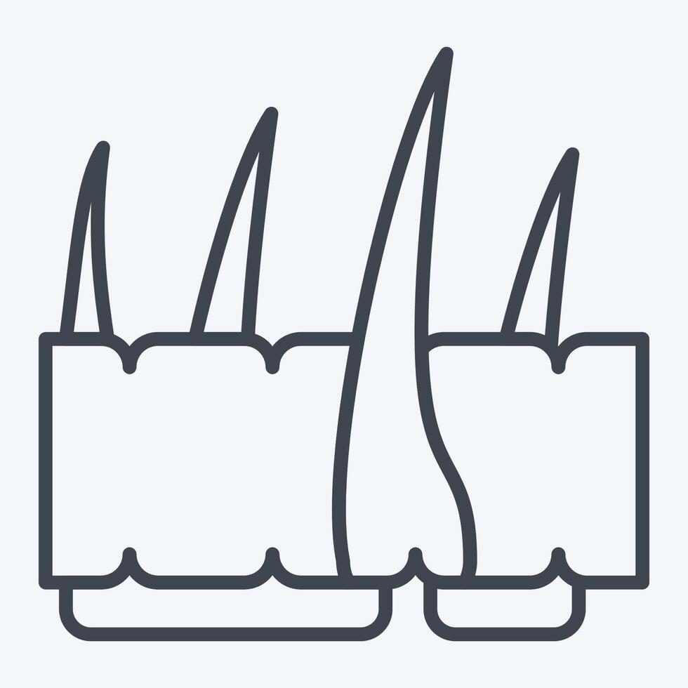 Icon Skin. related to Human Organ symbol. line style. simple design editable. simple illustration vector