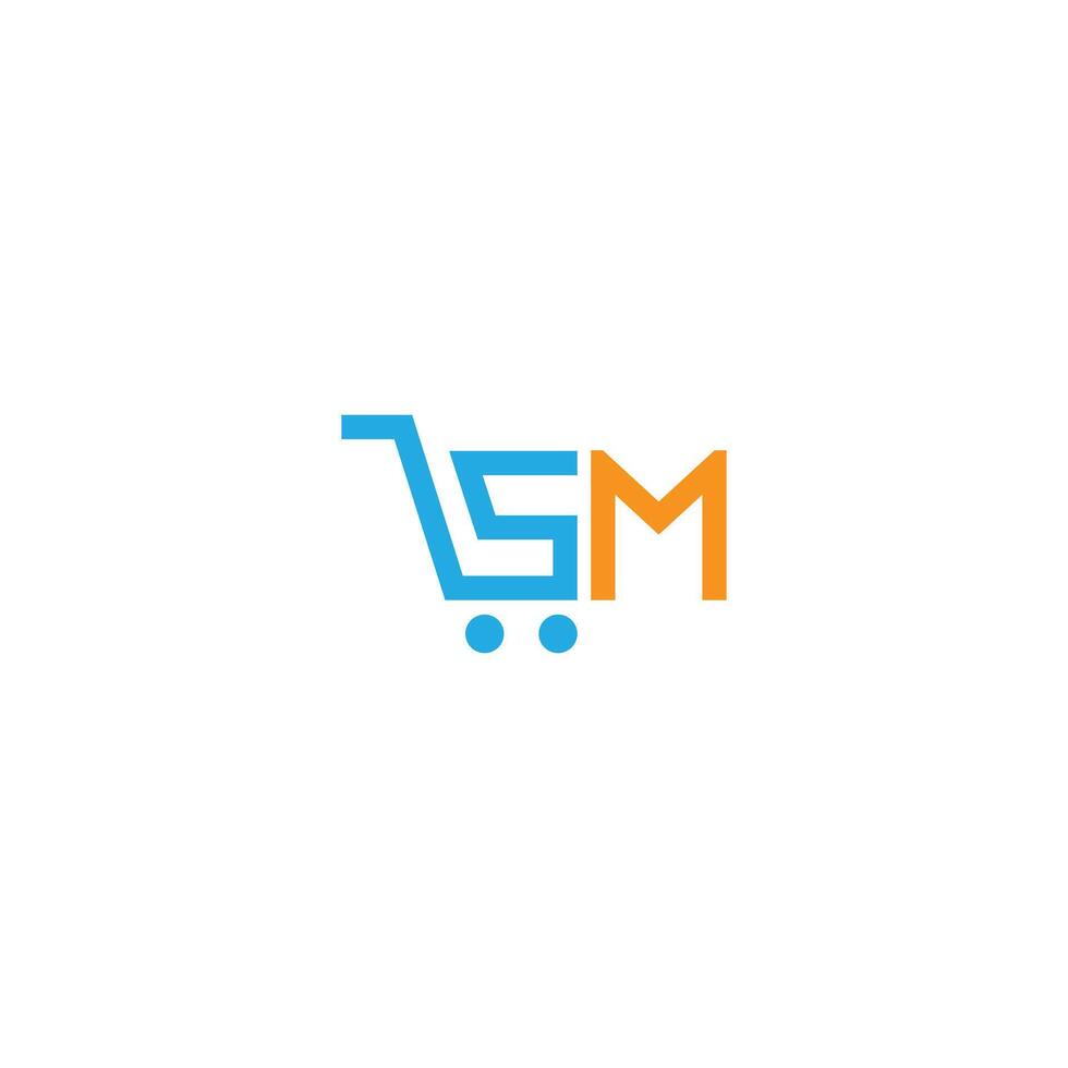 sm creativo logo y icono diseño vector