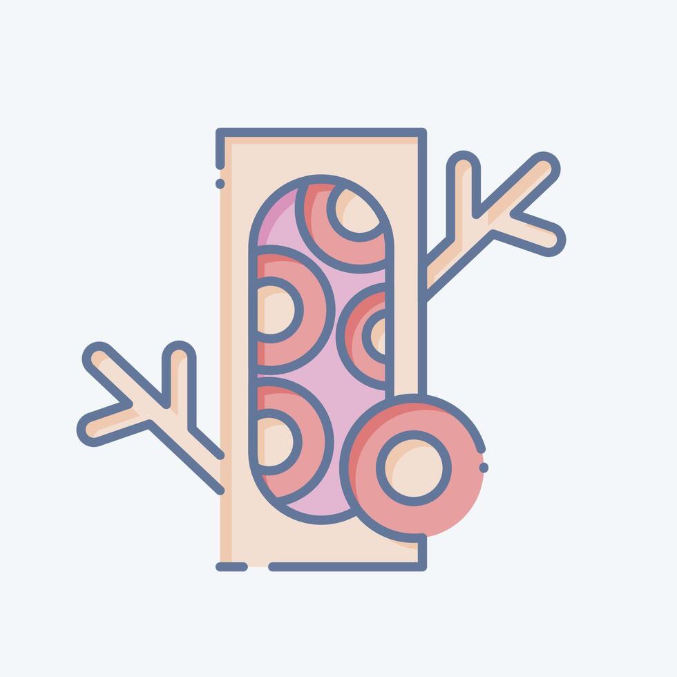 Icon Blood Cell. related to Human Organ symbol. doodle style. simple design editable. simple illustration vector