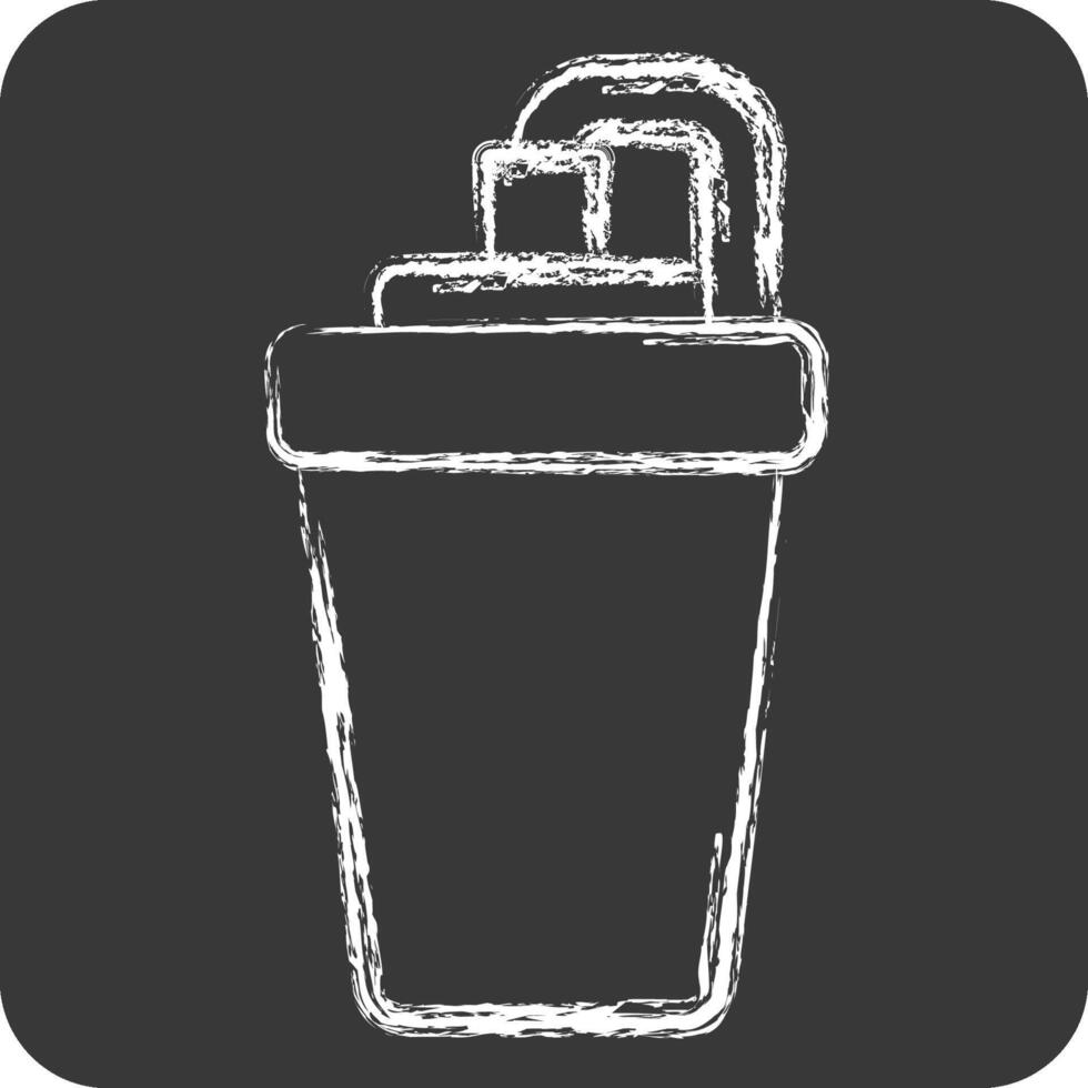 Icon Energy Drink. related to Hockey Sports symbol. chalk Style. simple design editable vector