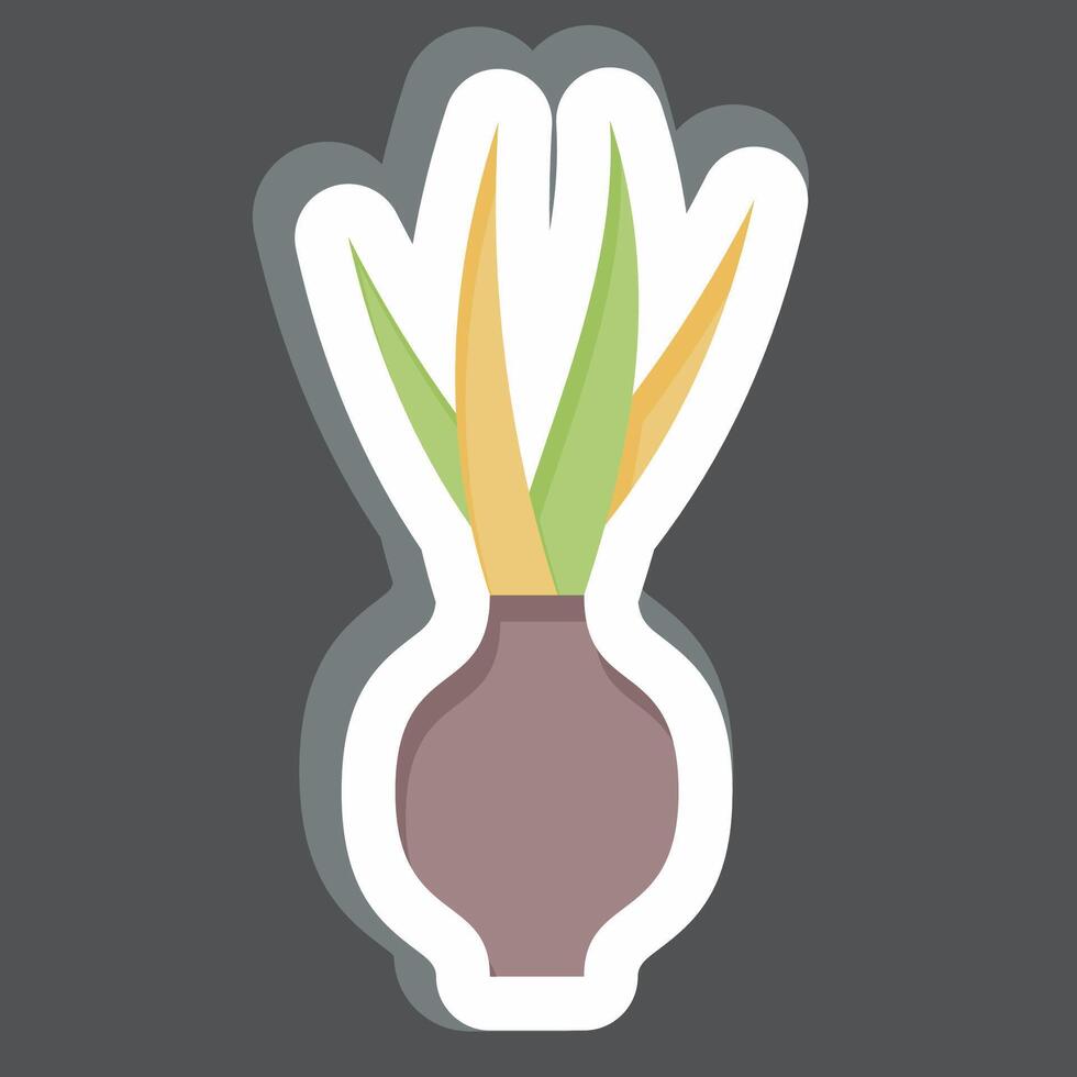 Sticker Onion. related to Spice symbol. simple design editable. simple illustration vector