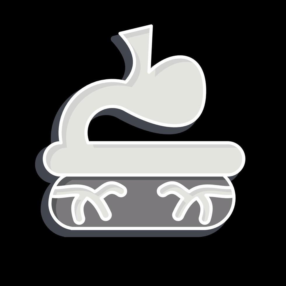 Icon Small Intestine. related to Human Organ symbol. glossy style. simple design editable. simple illustration vector