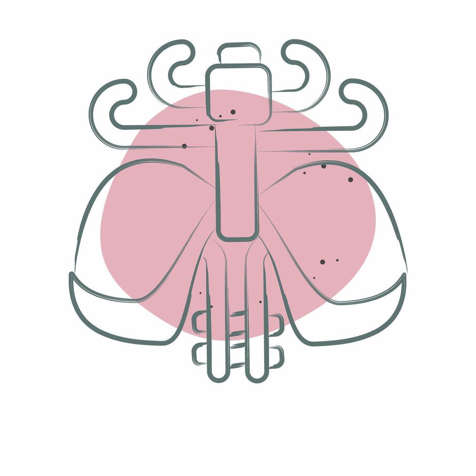 Icon Diaphragm. related to Human Organ symbol. Color Spot Style. simple design editable. simple illustration vector