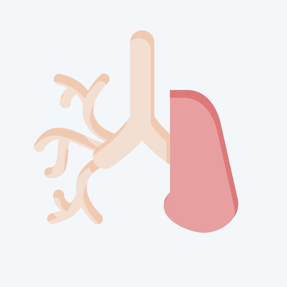 Icon Bronchus. related to Human Organ symbol. flat style. simple design editable. simple illustration vector