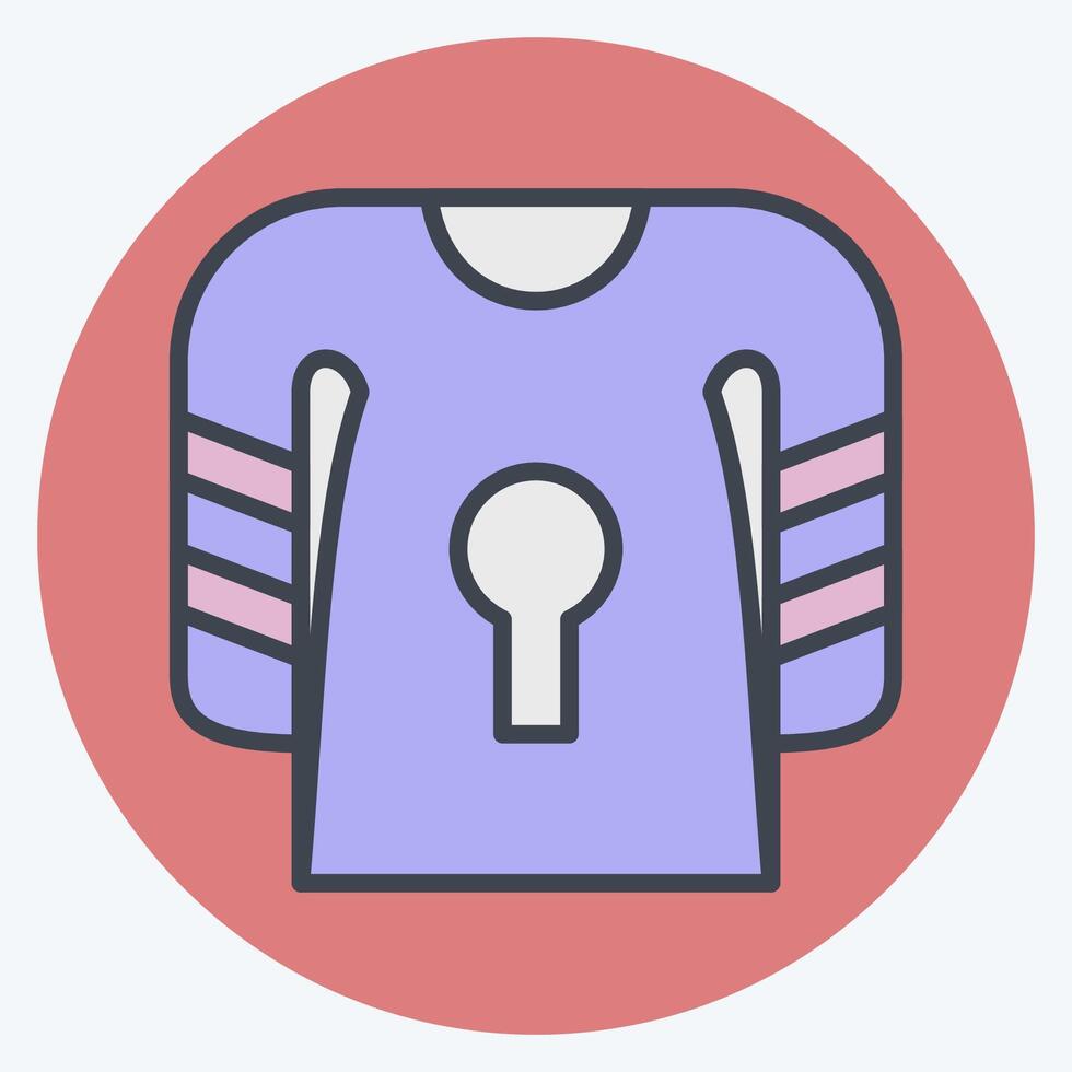 Icon Uniform. related to Hockey Sports symbol. color mate style. simple design editable vector