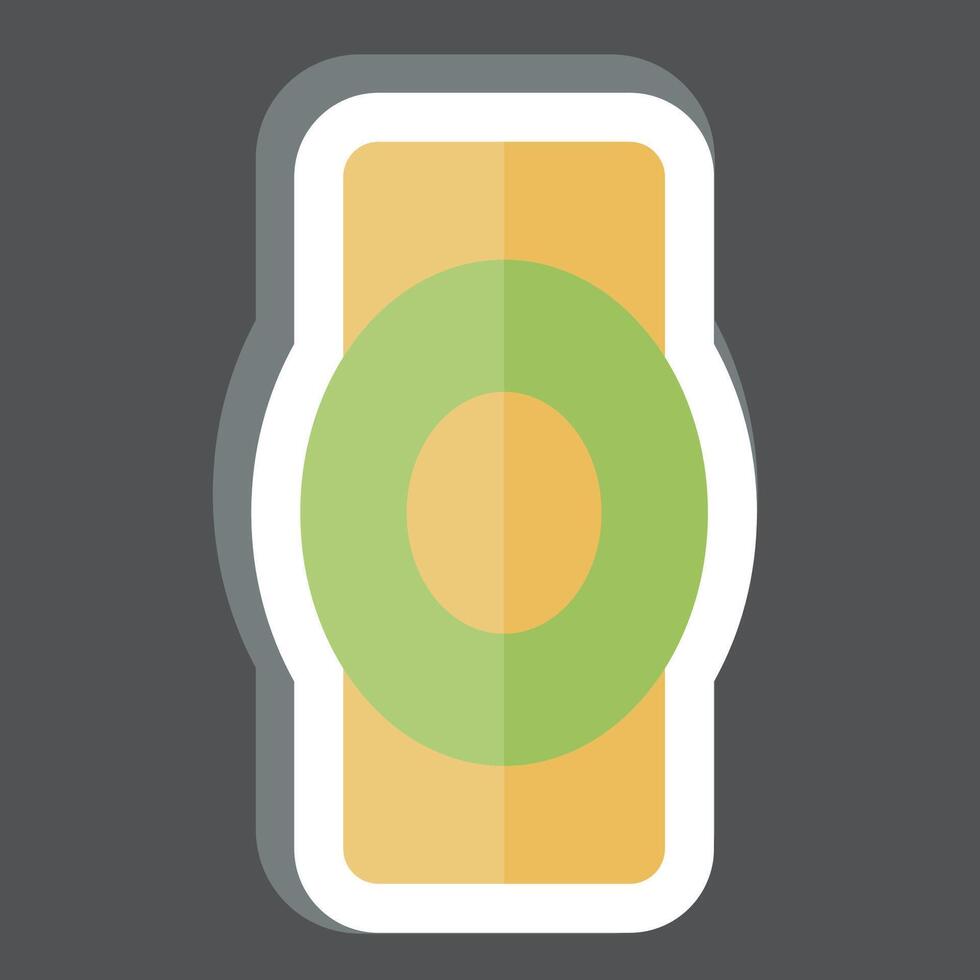 pegatina codo protector. relacionado a hockey Deportes símbolo. sencillo diseño editable vector