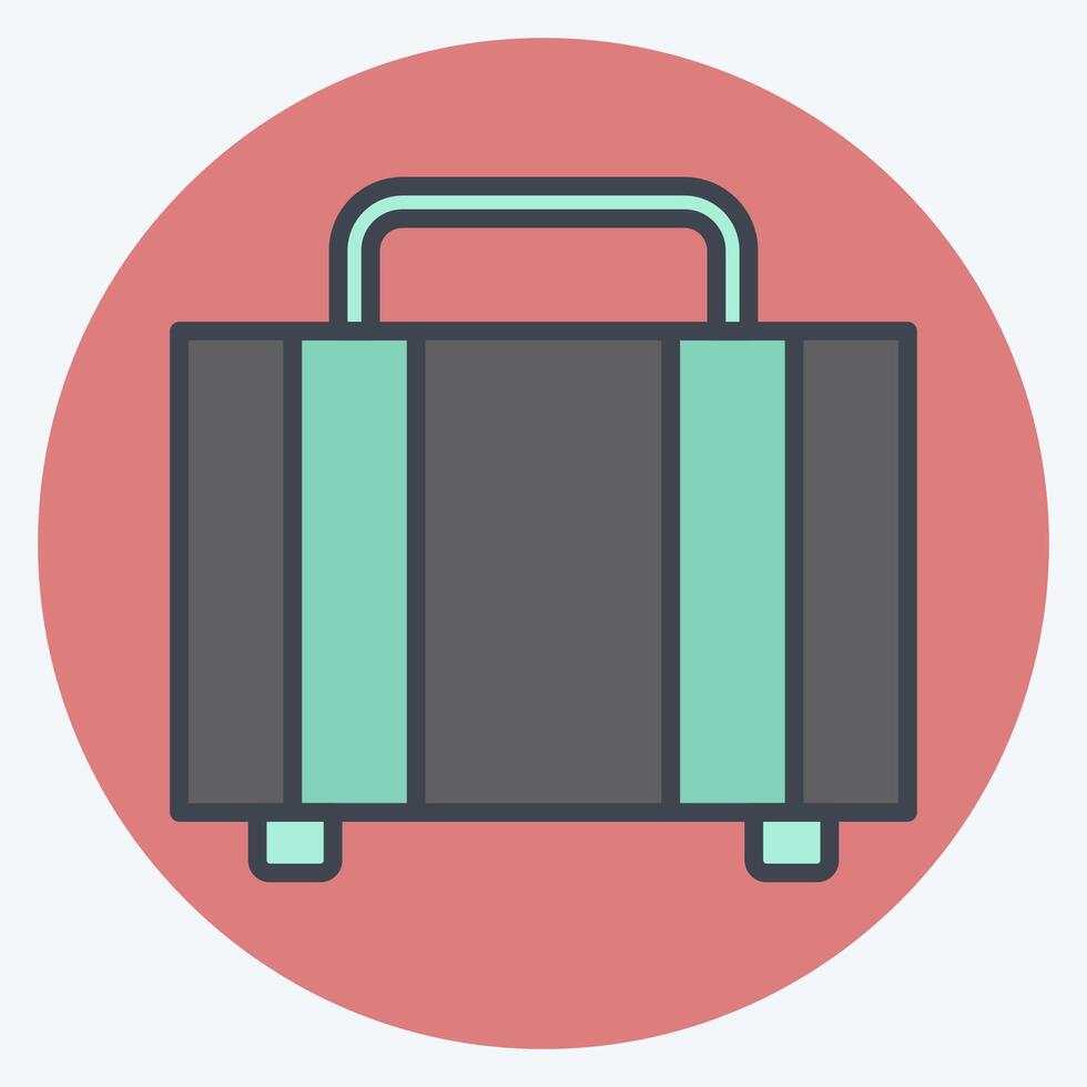 Icon Baggage. related to Leisure and Travel symbol. color mate style. simple design illustration. vector