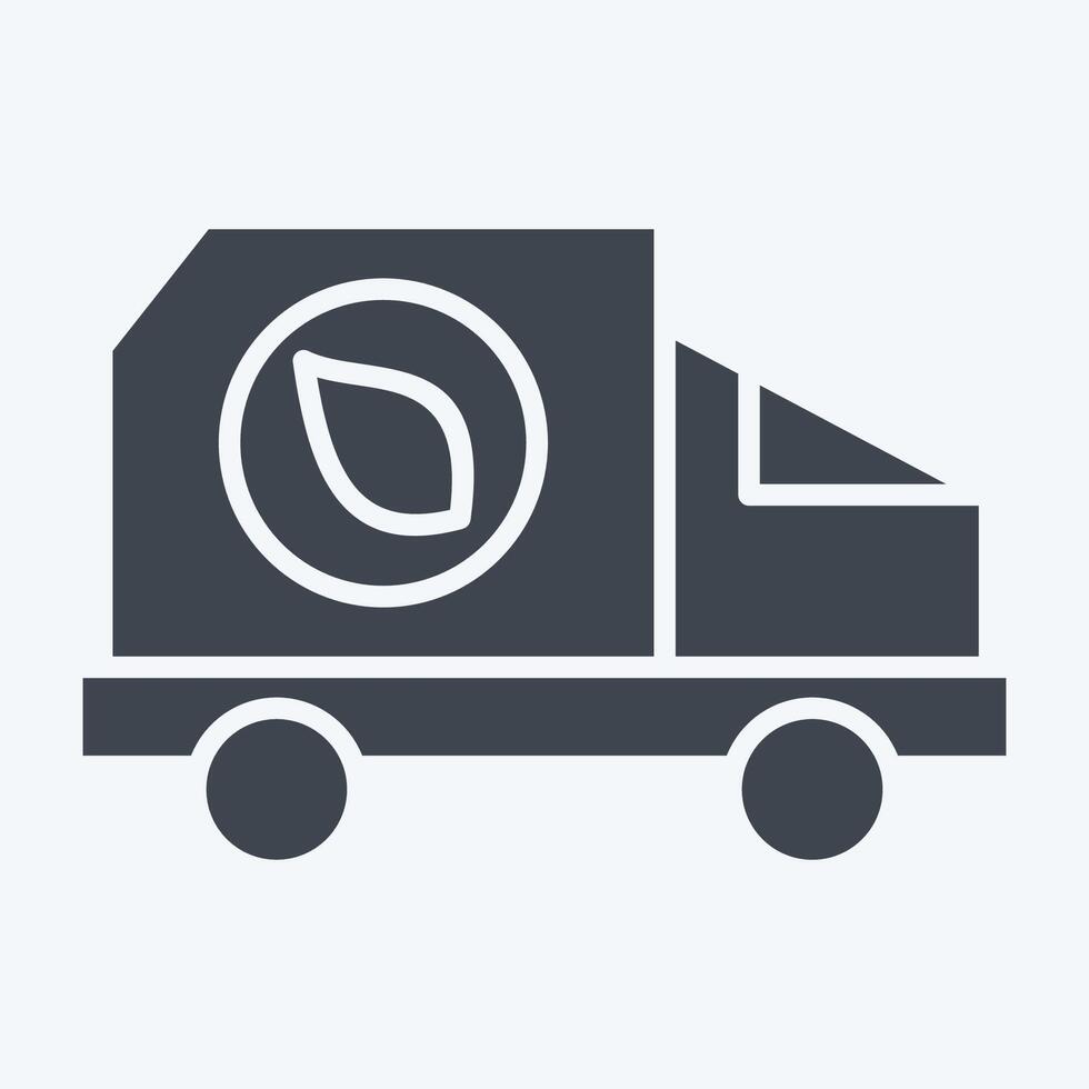 Icon Coal Delivery. related to Ecology symbol. glyph style. simple design editable. simple illustration vector
