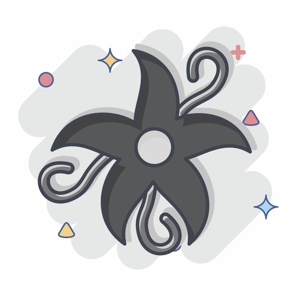 Icon Vanilla. related to Spice symbol. comic style. simple design editable. simple illustration vector