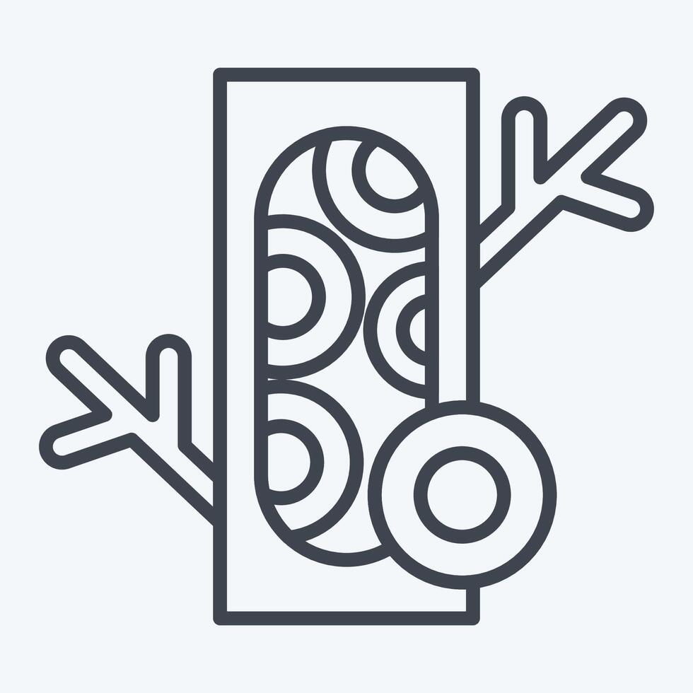 Icon Blood Cell. related to Human Organ symbol. line style. simple design editable. simple illustration vector