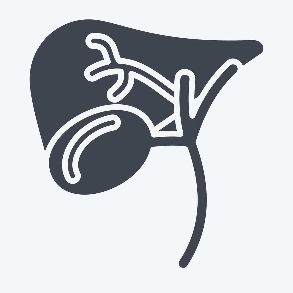 Icon Gallbladder. related to Human Organ symbol. glyph style. simple design editable. simple illustration vector