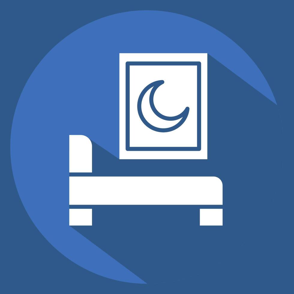 Icon Dream. related to Leisure and Travel symbol. long shadow style. simple design illustration. vector