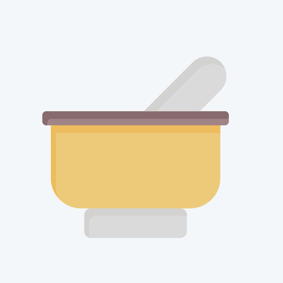 Icon Spice Bowl. related to Spice symbol. flat style. simple design editable. simple illustration vector