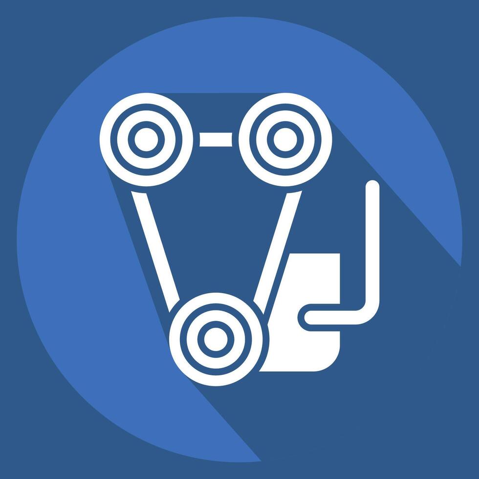 Icon Engine. related to Garage symbol. long shadow style. simple design editable. simple illustration vector