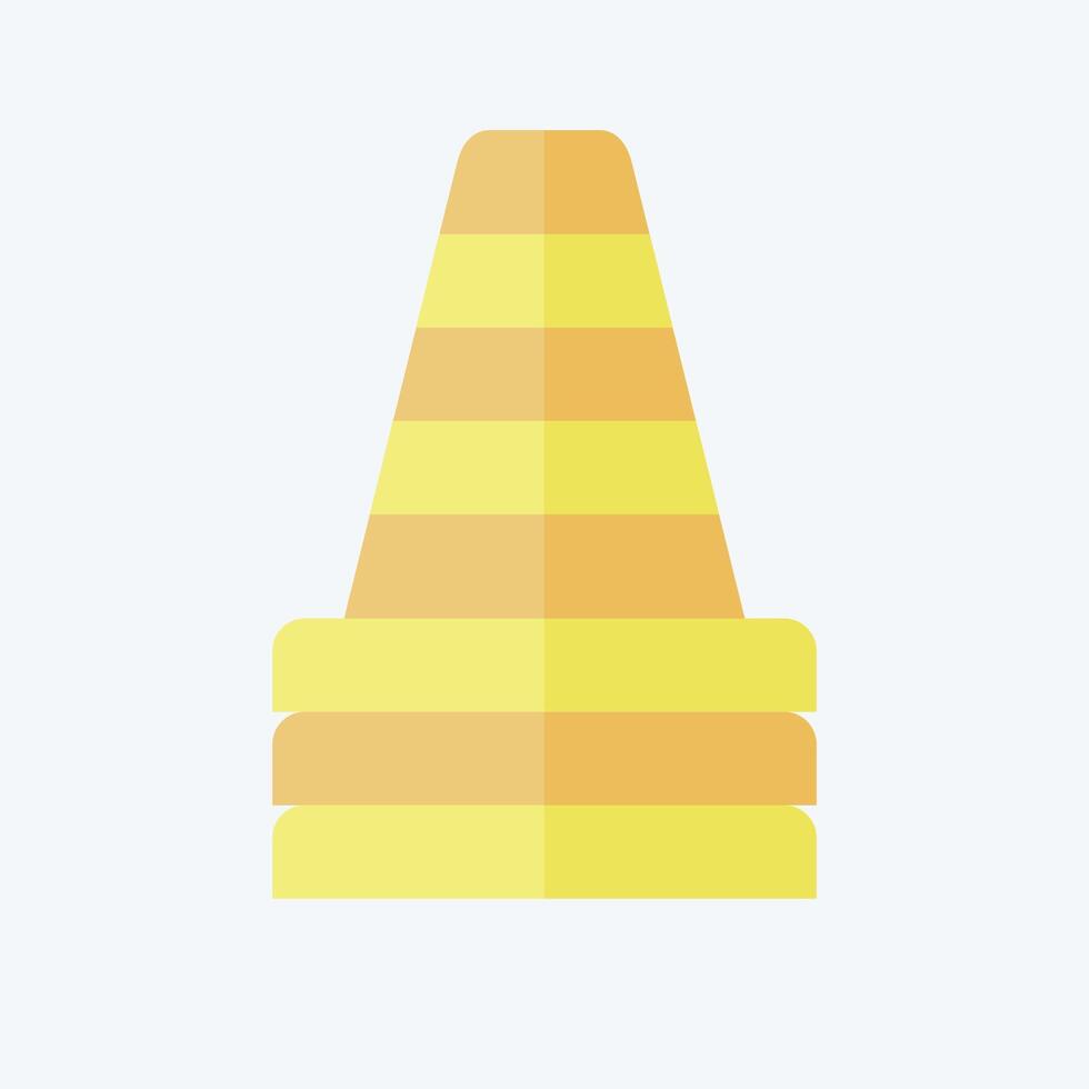 Icon Cones. related to Hockey Sports symbol. flat style. simple design editable vector