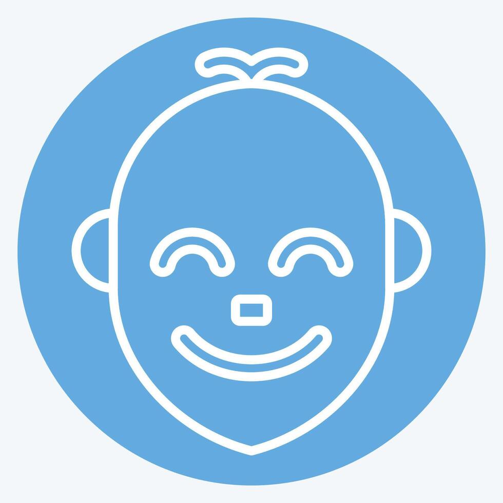 Icon Baby. related to Milk and Drink symbol. blue eyes style. simple design editable. simple illustration vector