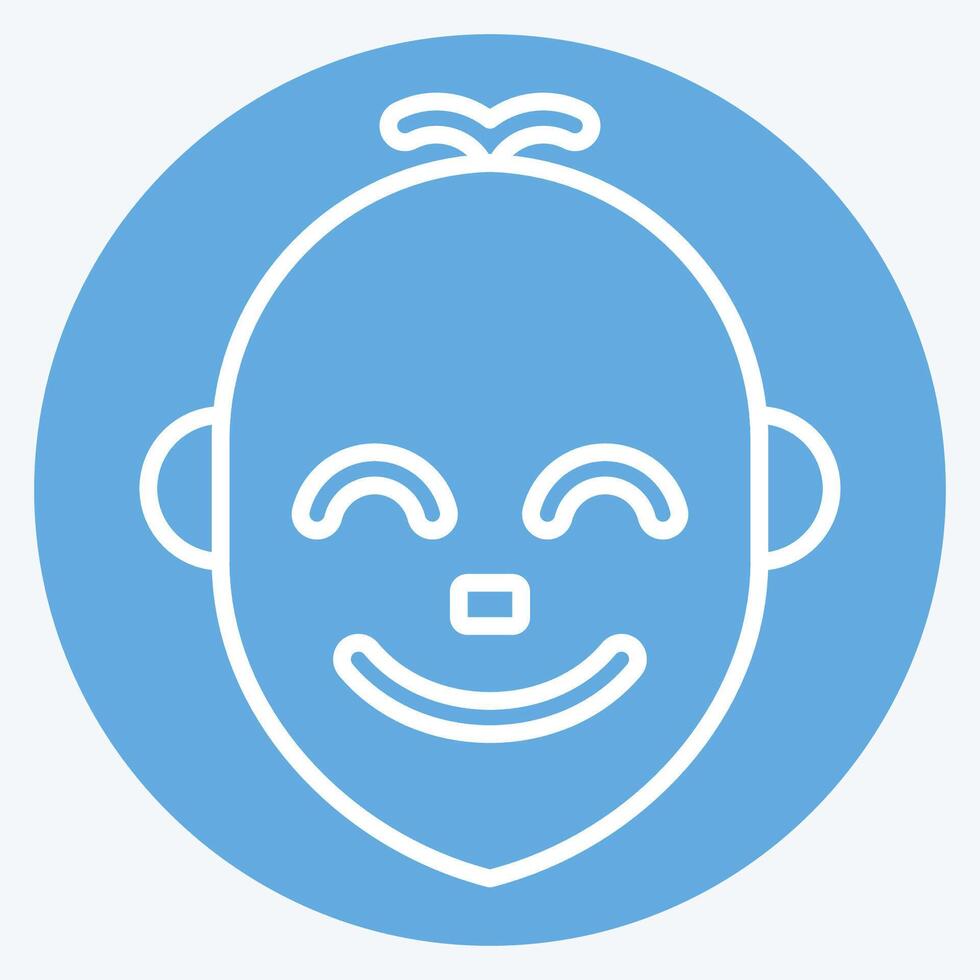 Icon Baby. related to Milk and Drink symbol. blue eyes style. simple design editable. simple illustration vector