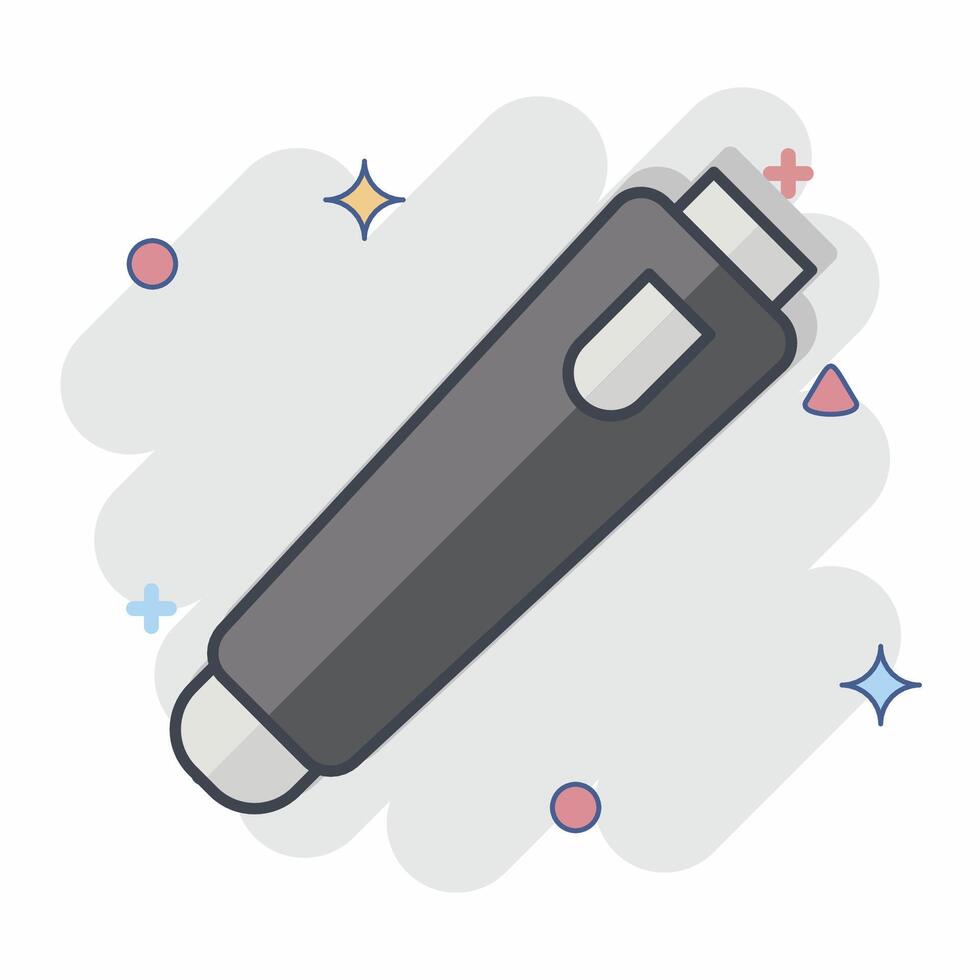 Icon Whistle. related to Hockey Sports symbol. comic style. simple design editable vector