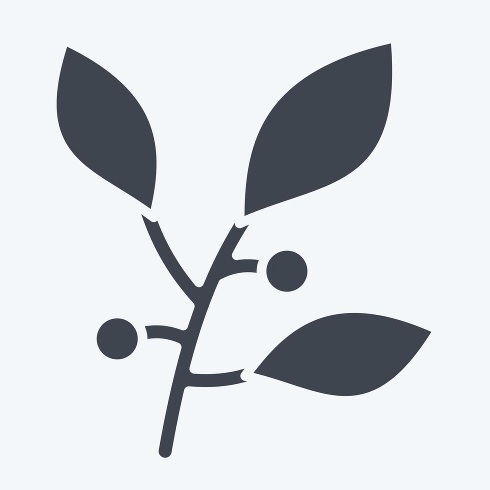 Icon Bay Leaf. related to Spice symbol. glyph style. simple design editable. simple illustration vector