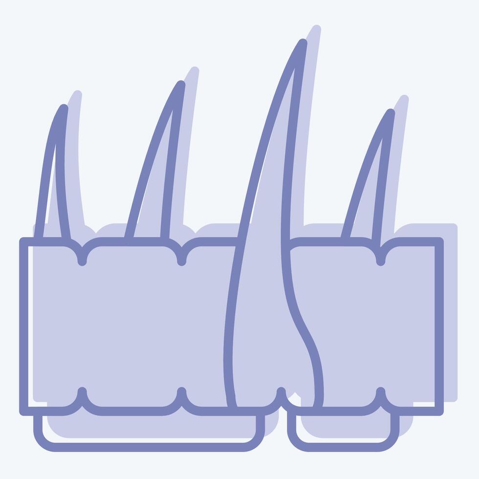 Icon Skin. related to Human Organ symbol. two tone style. simple design editable. simple illustration vector