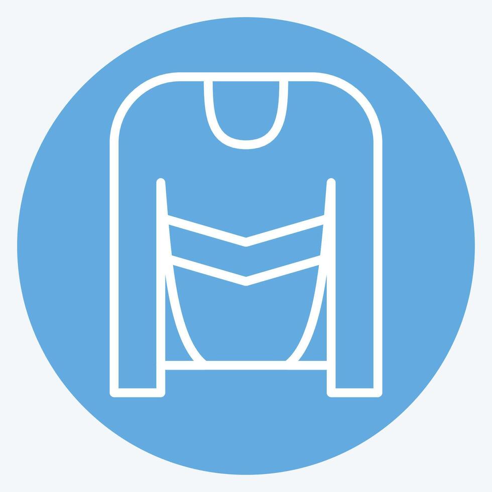 Icon Hockey Jersey. related to Hockey Sports symbol. blue eyes style. simple design editable vector