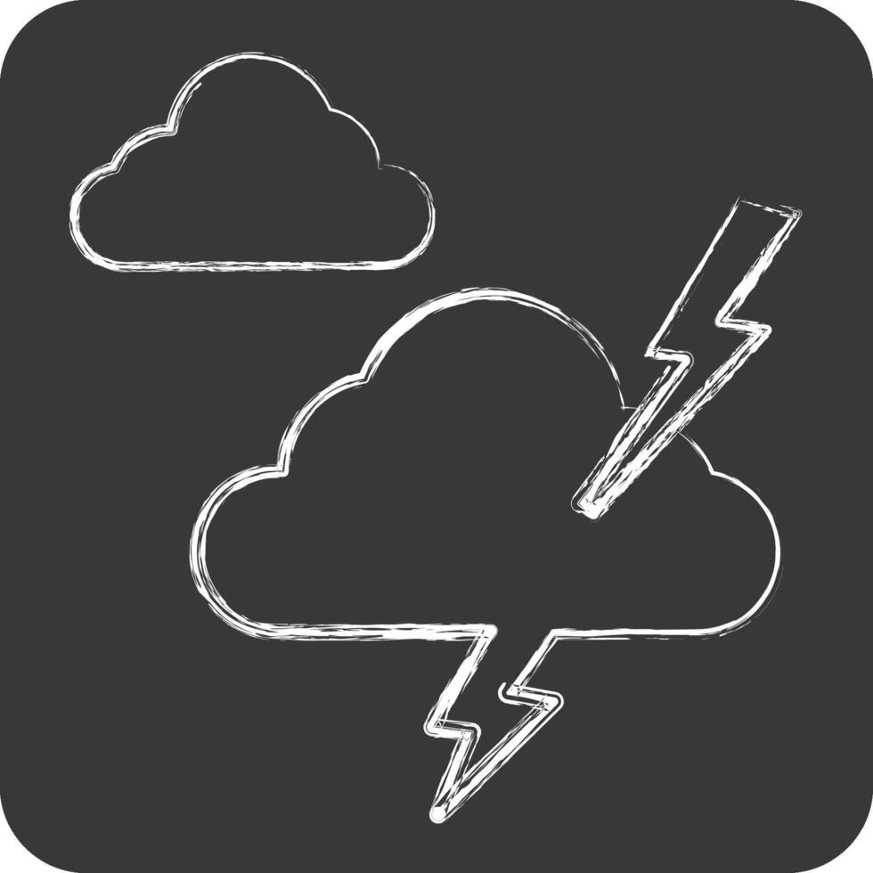 Icon Storm. related to Leisure and Travel symbol. chalk Style. simple design illustration. vector