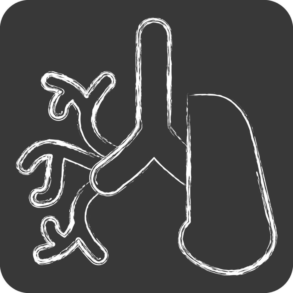 Icon Bronchus. related to Human Organ symbol. chalk Style. simple design editable. simple illustration vector